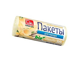 Мешки для мусора 30 л, ароматизированные, Ваниль, бежевые, в рулоне 20 шт., ПНД, 9 мкм, 560х530 мм, GRIFON Aroma, 101-020 V в Березниках
