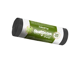Мешки для мусора 30 л, черные, в рулоне 25 шт., ПНД, 7 мкм, 580х480 мм, SIBIRSKAYA, 101-003 S в Березниках