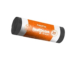 Мешки для мусора 20 л, черные, в рулоне 25 шт., ПНД, 6 мкм, 420х450 мм, SIBIRSKAYA, 101-001 S в Березниках