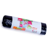 Мешки для мусора 60 л, черные, в рулоне 20 шт., ПНД, 7 мкм, 700х600 мм, Концепция Быта ЭкоДом, 601349 в Березниках