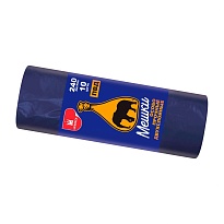 Мешки для мусора 240 л, синие, рулон 10 шт., ПВД 36 мкм, 1350х900 мм, Уфа Пак, МВ1854 (МВ 240-10с) в Березниках