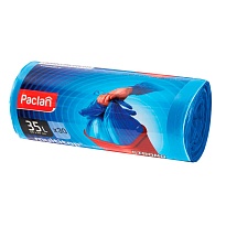 Мешки для мусора 35 л, с ушками, синие, в рулоне 30 шт., ПНД, 10,5 мкм, 640х500 мм, PACLAN Multitop, 600819 в Березниках