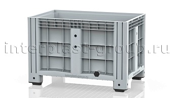 Контейнер iBox сплошной на ножках с пробкой 2 дюйма серый в Березниках
