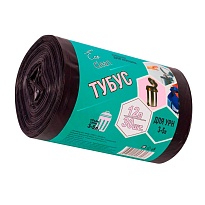 Мешки для мусора 12 л, черные, в рулоне 30 шт., ПНД, 6 мкм, 550х320 мм, Концепция Быта Tubus, 604936 в Березниках
